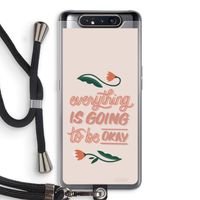 Optimistic flower girl: Samsung Galaxy A80 Transparant Hoesje met koord
