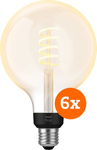 Philips Hue Filament White Ambiance Globe XL 6-pack