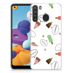 Samsung Galaxy A21 Siliconen Case IJsjes