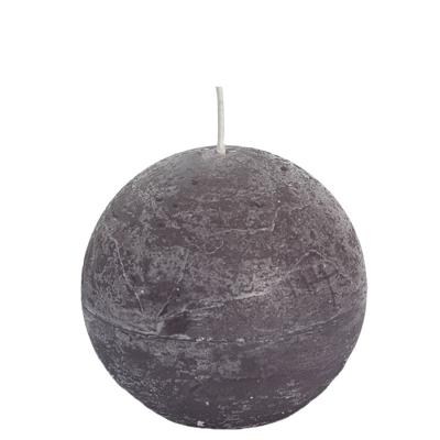 Rustic sphere candle 80 taupe - Spaas