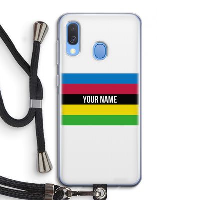 WK Wielrennen: Samsung Galaxy A40 Transparant Hoesje met koord