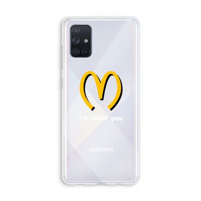 I'm lovin' you: Galaxy A71 Transparant Hoesje