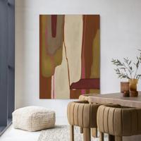 Urban Cotton Wandkleed 'Zafra' 80 x 110cm in Frame - black
