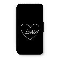 Best heart black: iPhone 7 Plus Flip Hoesje
