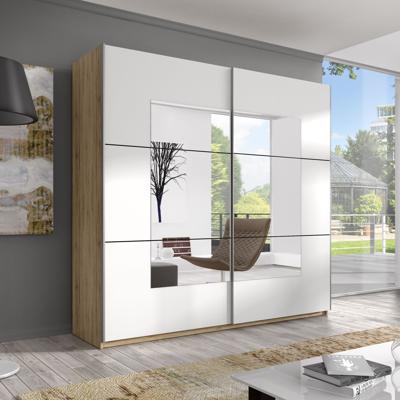 Home365 Kledingkast Bern - 2-deurs incl. spiegel - Naturel