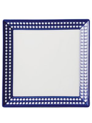 L'Objet plateau Perlée carré (20 cm) - Bleu