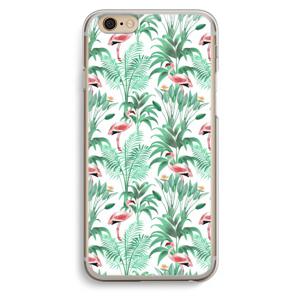 Flamingo bladeren: iPhone 6 / 6S Transparant Hoesje
