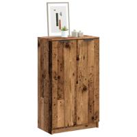 Schoenenkast 59x35x100,5 cm bewerkt hout oud houtkleurig