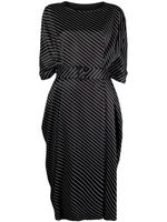 MM6 Maison Margiela striped belted midi dress - Noir