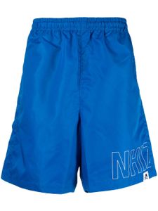 izzue short à logo imprimé - Bleu