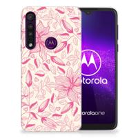 Motorola One Macro | TPU Case | Pink Flowers