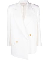 Alexander McQueen blazer croisé à design asymétrique - Blanc - thumbnail