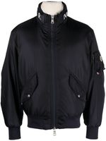 Moncler veste bomber matelassée à col logo - Bleu - thumbnail