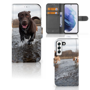 Samsung Galaxy S22 Telefoonhoesje met Pasjes Honden Labrador