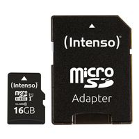 Intenso 16GB microSDHC Performance microSD-kaart 16 GB Class 10 UHS-I Waterdicht - thumbnail