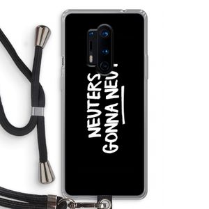 Neuters (zwart): OnePlus 8 Pro Transparant Hoesje met koord