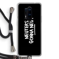 Neuters (zwart): OnePlus 8 Pro Transparant Hoesje met koord