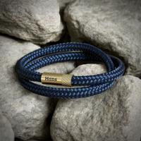 Golden - Navy™ Armband Marine Touw