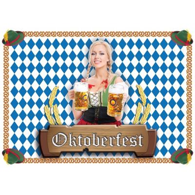 Placemat Oktoberfest - 100x stuks - 42 x 30 cm - 90g - themafeest
