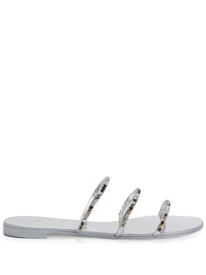 Giuseppe Zanotti sandales Dark Colorful à ornements - Argent