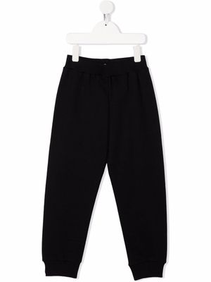 Versace Kids pantalon de jogging à taille élastiquée - Noir