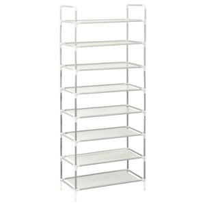 The Living Store Schoenenrek - Minimalistisch - Opbergoplossing - 60 x 28 x 140 cm - Zilver