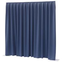 Wentex P&D Curtain Dimout 300x400 Pipe & Drape geplooid gordijn blauw