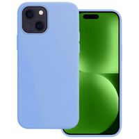 Basey iPhone 15 Plus Hoesje Siliconen Back Cover Case - iPhone 15 Plus Hoes Silicone Case Hoesje - Lichtblauw