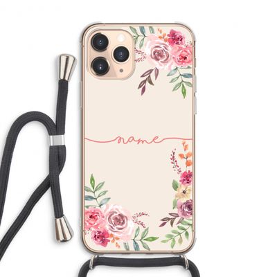 Rozen: iPhone 11 Pro Max Transparant Hoesje met koord