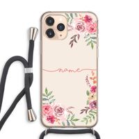 Rozen: iPhone 11 Pro Max Transparant Hoesje met koord