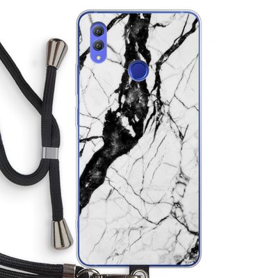 Witte marmer 2: Honor Note 10 Transparant Hoesje met koord