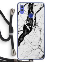 Witte marmer 2: Honor Note 10 Transparant Hoesje met koord
