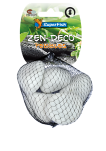 Superfish Zen Pebble Medium Wit - 450g Sierkeien voor Vijver Decoratie en Rust