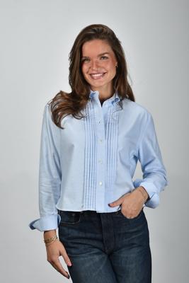 Academia blouse Miuccia 73D3-620 unito celeste