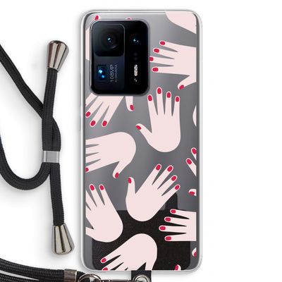 Hands pink: Xiaomi Mi Mix 4 Transparant Hoesje met koord