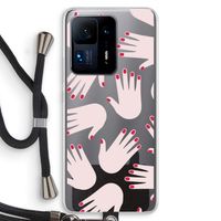 Hands pink: Xiaomi Mi Mix 4 Transparant Hoesje met koord