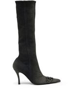 Diesel bottes D-Venus Kb D 90 mm en jean - Noir