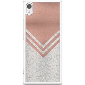 Sony Xperia XA1 hoesje - Rose gold snake
