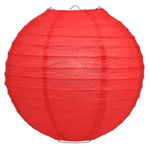 Luxe bol feest lampion - rood - dia 35 cm - papier