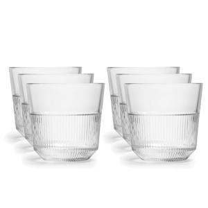 Royal Leerdam Drinkglazen Rayo - 6x stuks - glas - 270 ml - waterglazen - 8 x 8 cm