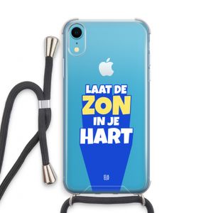 Laat de zon in je hart: iPhone XR Transparant Hoesje met koord