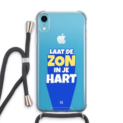 Laat de zon in je hart: iPhone XR Transparant Hoesje met koord
