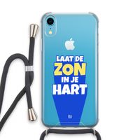 Laat de zon in je hart: iPhone XR Transparant Hoesje met koord
