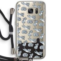 Poezen: Samsung Galaxy S7 Transparant Hoesje met koord