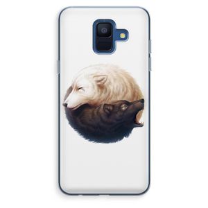 Yin Yang Wolves: Samsung Galaxy A6 (2018) Transparant Hoesje