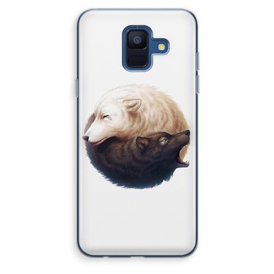 Yin Yang Wolves: Samsung Galaxy A6 (2018) Transparant Hoesje