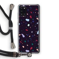 Dark Rounded Terrazzo: Samsung Galaxy A31 Transparant Hoesje met koord Dark Rounded Terrazzo: Samsung Galaxy A31 Transparant Hoesje met koord