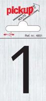 Route alulook 60 x 44 mm Sticker zwarte cijfer 1 pick up - Pickup