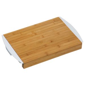 Bamboe houten snijplank 25 x 41 cm met opvangbakken