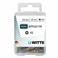 Set van tips WITTE PZ 1 BITFLEX TIN Pozidriv PZ1 5 Stuks